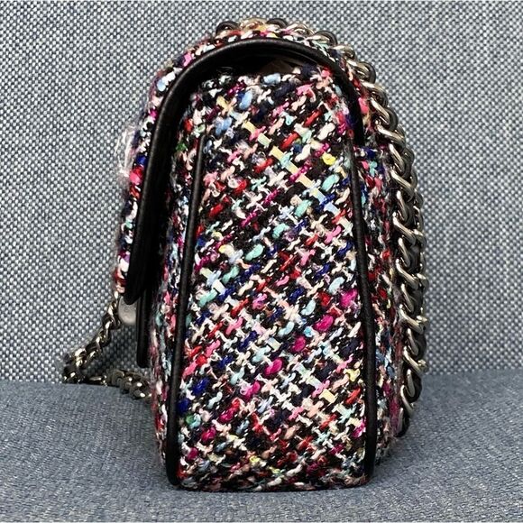 KARL LAGERFELD PARIS Tweed Agyness Shoulder Bag - Picture 3 of 10